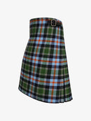 Plaid kilt with a belt on a white background