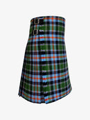 Plaid kilt with a belt on a white background