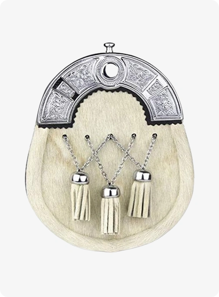 Silver Chrome Sealskin Sporran