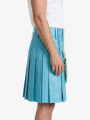 Sky Blue Leather Utility Kilt Right