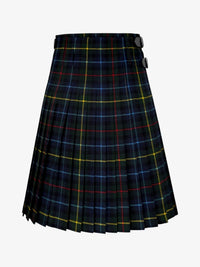 Plaid kilt back side with a white background