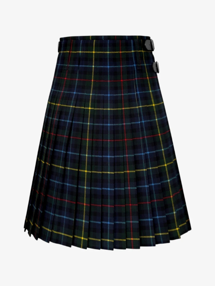 Plaid kilt back side with a white background