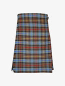 Plaid kilt with a colorful pattern on a white background