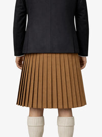 Solid Light Brown Tartan Kilt Model Back