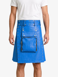 Standard Blue Leather Utility Kilt