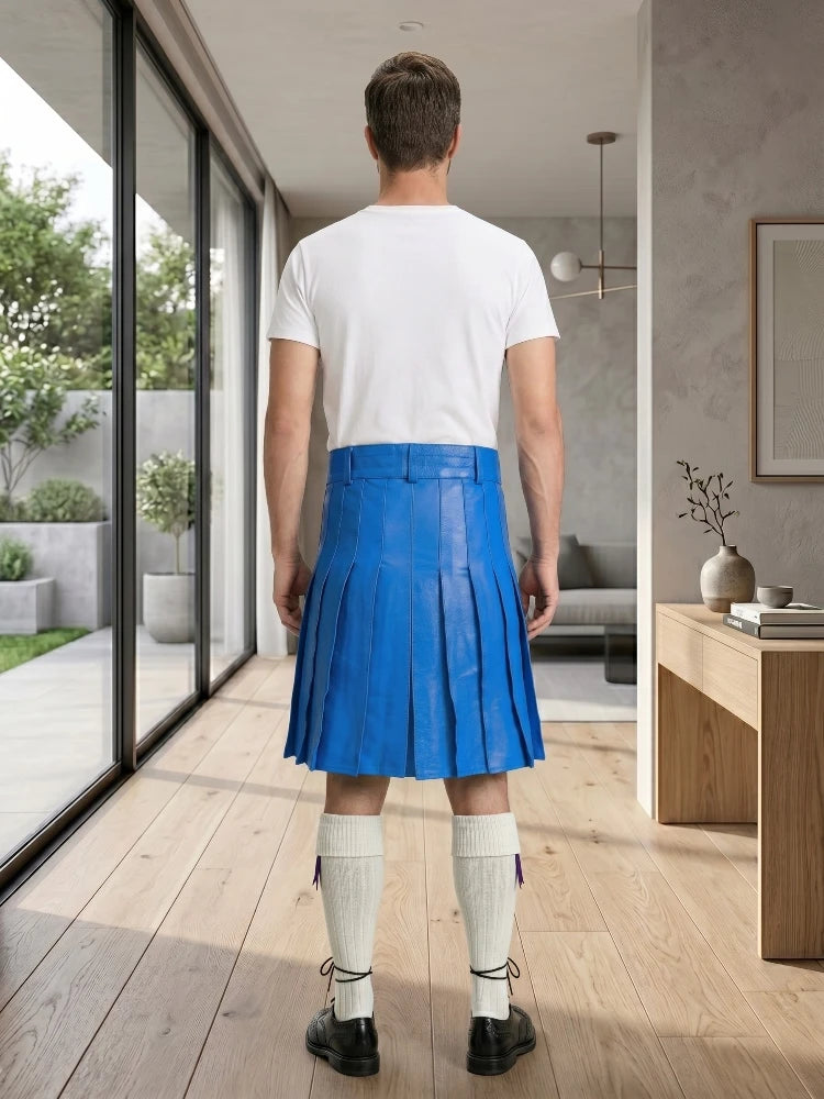 Standard Blue Leather Utility Kilt