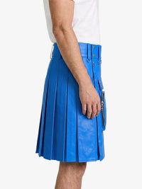 Standard Blue Leather Utility Kilt Right