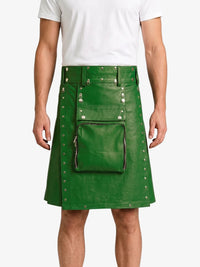 Standard Green Leather Utility Kilt