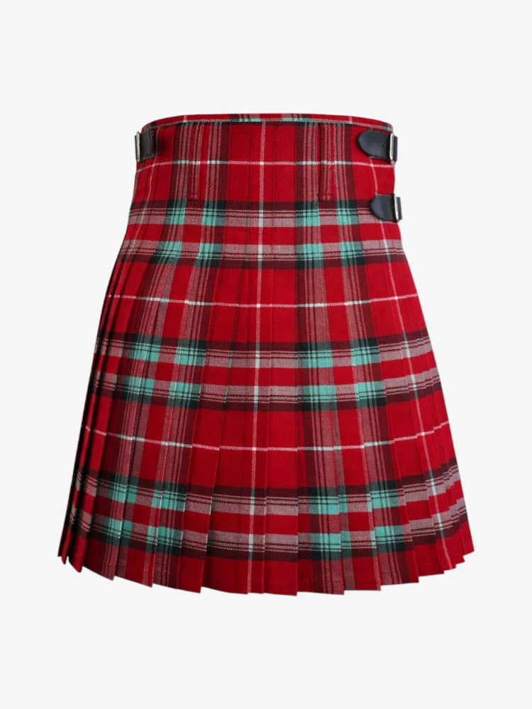 Red plaid kilt on a white background