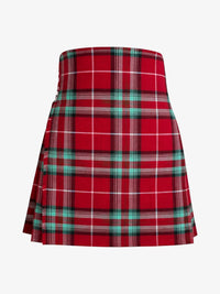 Red plaid kilt on a white background