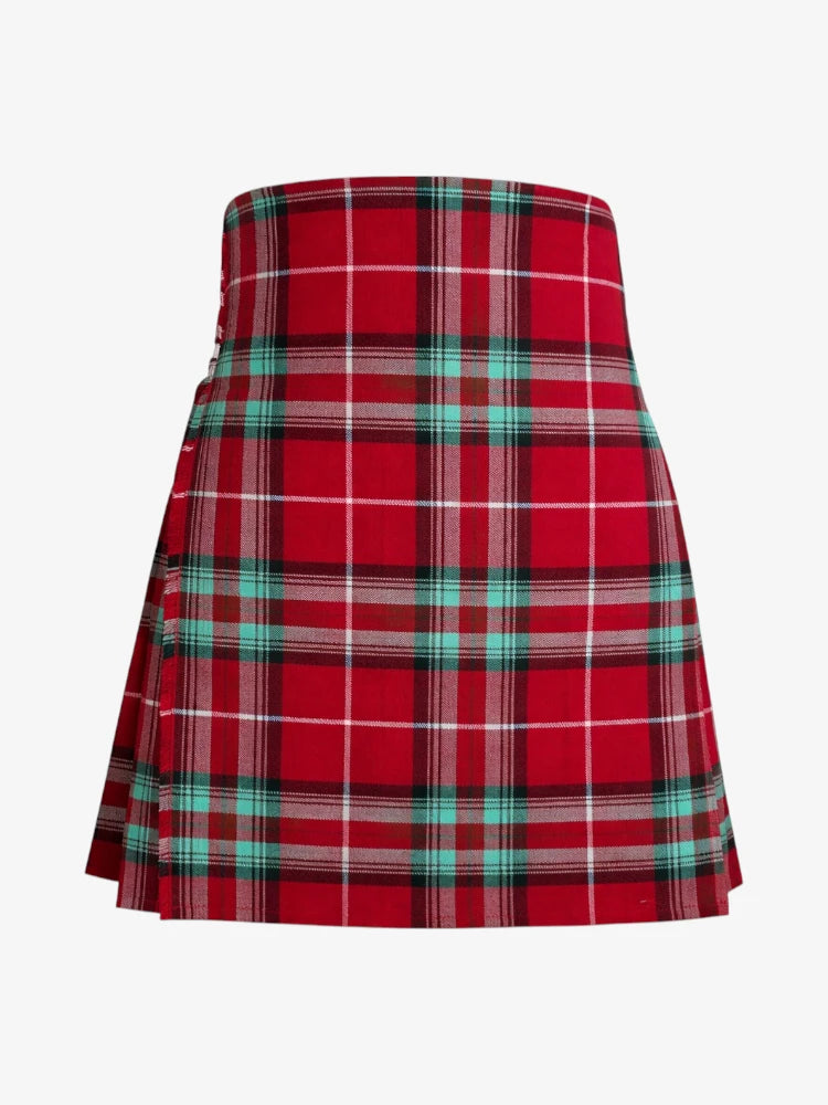 Red plaid kilt on a white background