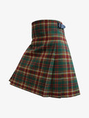 Plaid kilt with a belt on a white background