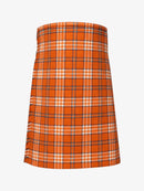 Orange plaid kilt  on a white background