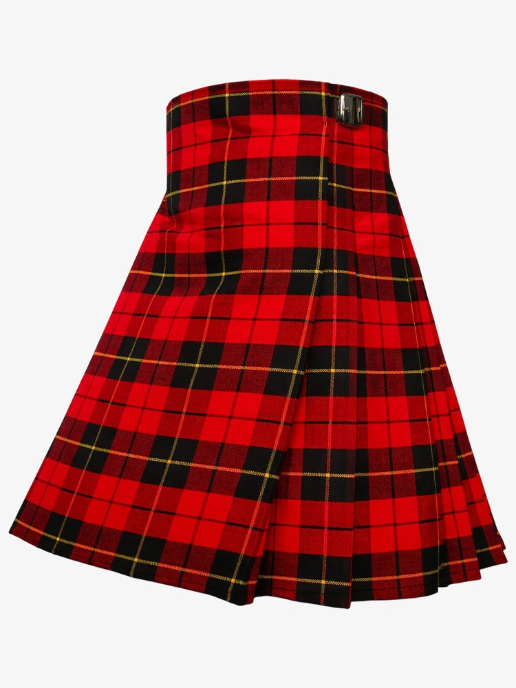 Wallace Red Modern Tartan Kilt Left Side