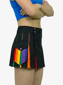 Black skirt with rainbow pocket on a white background
