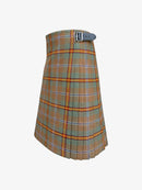 Plaid kilt with a belt on a white background